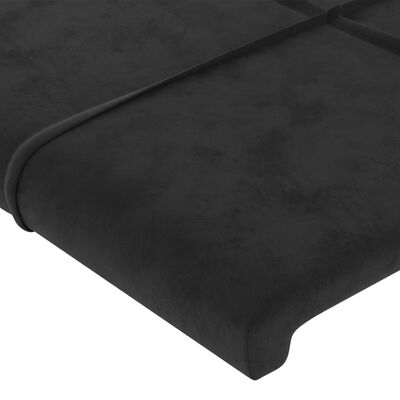 vidaXL Zagłówek do łóżka, czarny, 80x5x78/88 cm, aksamit