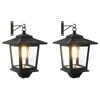 vidaXL Lampa Montażowa na Ścianie 2 szt. Czarny 19 x 14 x 25 cm