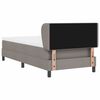 vidaXL Ł&oacute;żko sprężynowe z materacem Ciemnoszary 80 x 200 cm tkanina