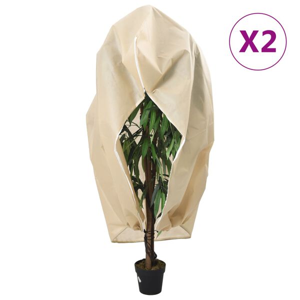 vidaXL Kaptury ochronne z suwakami, 2 szt., 70 g/m&sup2;, 1,2x1,8 m