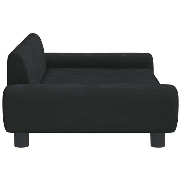 vidaXL Sofa dla dzieci, czarna, 100x54x33 cm, aksamit