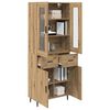 vidaXL Highboard 2 pcs Dąb rzemieślniczy Materiał drewnopochodny