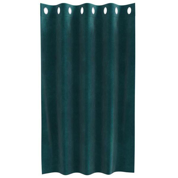 vidaXL Zasłony zaciemniające 2 pcs Ciemna zieleń 140 x 140 cm Aksamit