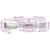 vidaXL Zestawy sof 9 pcs Naturalny i Antracytowy Lite Drewno Akacji