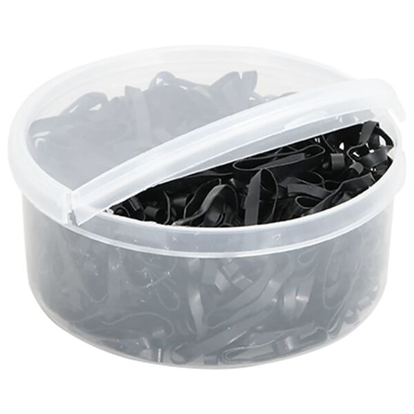 vidaXL Gumki do grzywy i ogona, 500 szt., czarne, silikonowe