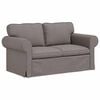 vidaXL Sofa 120cm 2 pcs Ciemnoszary Metal