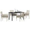 vidaXL Zestaw do jadalni w ogrodzie 5 pcs Jasnoszary polirattan