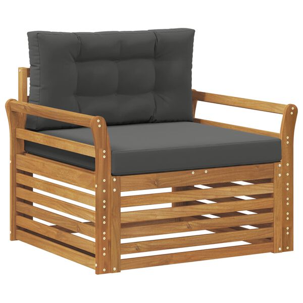 vidaXL Zestaw sof na zewnątrz Lite drewno akacjowe i poliester