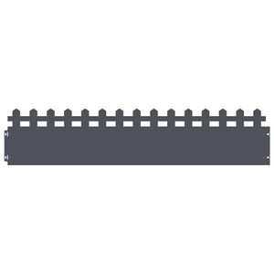 vidaXL Obrzeża trawnikowe 10 szt. 103 x 0,05 x 22 cm Stal antracytowy