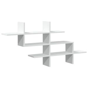 vidaXL P&oacute;łka wisząca, biała, 124,5x18x60,5 cm, materiał drewnopochodny