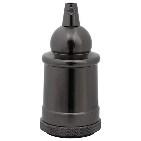 vidaXL Oprawki do lamp 2 szt. Błyszczące czarne E27