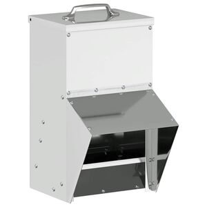 vidaXL Karmnik dla kur Srebrny 20 x 25 x 35 cm Stal Galwanizowana
