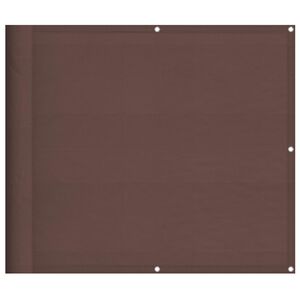 vidaXL Parawan balkonowy, brązowy, 90x800 cm, 100% poliester Oxford