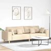 vidaXL Sofa z poduszką Kremowy 250 x 77 x 76 cm tkanina