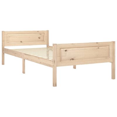 vidaXL Rama łóżka z litego drewna sosnowego, 90 x 200 cm