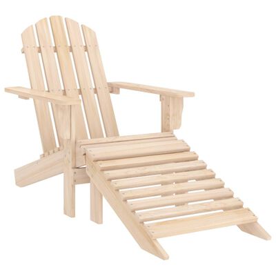 vidaXL Krzesło ogrodowe Adirondack z podnóżkiem, drewno jodłowe