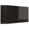 vidaXL Panel kuchenny 2 szt. Czarny 100 x 60 cm szkło hartowane