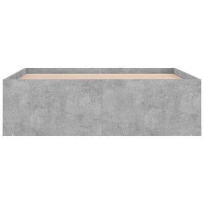 vidaXL Rama łóżka, szarość betonu, 120x190 cm