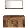 vidaXL 3-częściowy zestaw mebli łazienkowych, kolor starego drewna