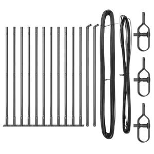 vidaXL Słupki ogrodzeniowe 13 pcs Szary Ø32mm 50 cm Stal galwanizowana