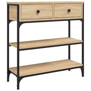 vidaXL Stolik konsolowy, dąb sonoma, 72,5x25x75 cm
