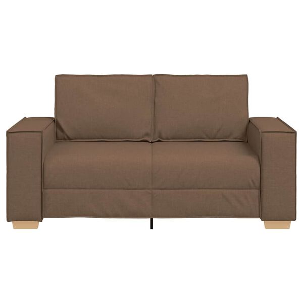 vidaXL Sofa 2-osobowa brązowa 160x78x84 cm tkanina