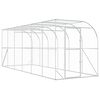 vidaXL Kurnik przy ścianie srebrny 600 x 150 x 215 cm Stal ocynkowana