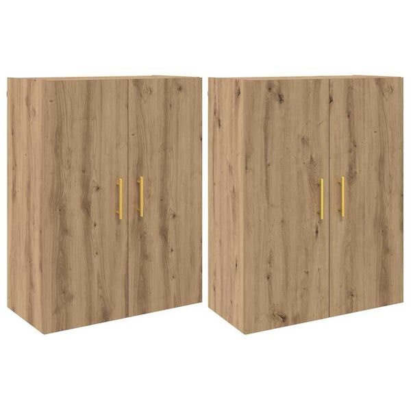 vidaXL Szafka ścienna 2 pcs Dąb rzemieślniczy 69,5 x 34 x 90 cm