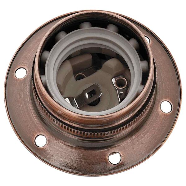 vidaXL Oprawki do żar&oacute;wek 2 szt. Czerwony brąz E27