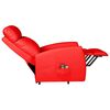 vidaXL Podnoszony fotel masujący, czerwony, sztuczna sk&oacute;ra