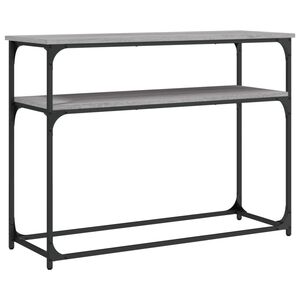 vidaXL Stolik konsolowy, szary dąb sonoma, 100x35,5x75 cm