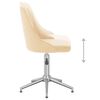 vidaXL Obrotowe krzesła stołowe, 2 szt., kremowe, aksamitne