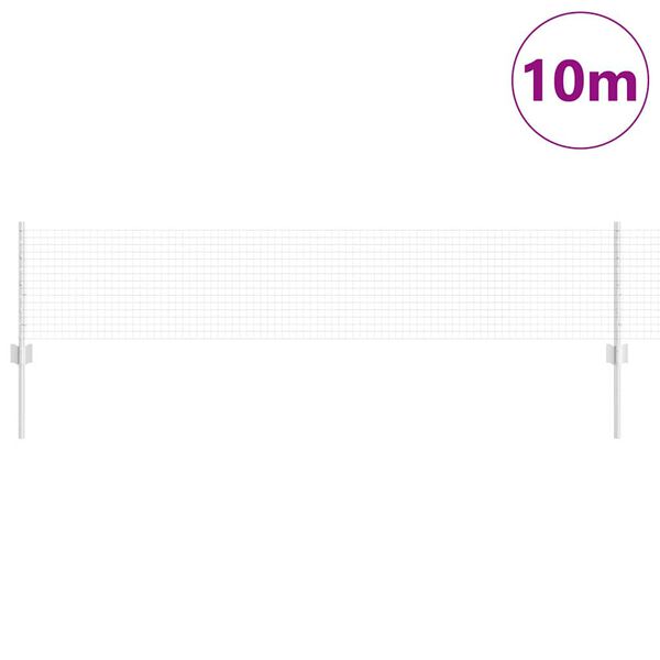 vidaXL Ogrodzenie z słupkiem Srebrny 0,4 x 10 m Stal
