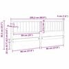 vidaXL Tapicerowane wezgłowie Brązowy 200 cm Lite drewno sosnowe