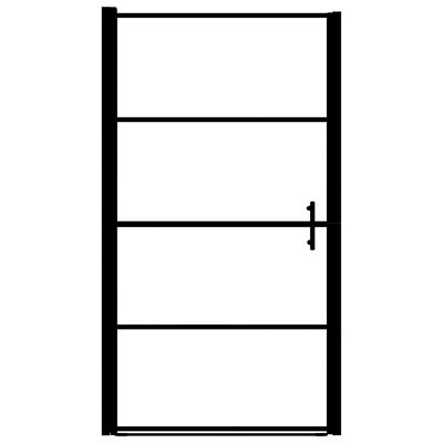 vidaXL Drzwi prysznicowe, hartowane szkło, 81 x 195 cm, czarne