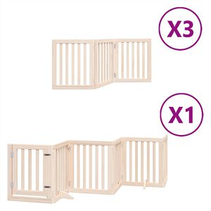 vidaXL Składana bramka dla psa, z drzwiami, 15 paneli, 750 cm