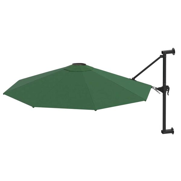 vidaXL Parasol ścienny na metalowym słupku, 300 cm, zielony