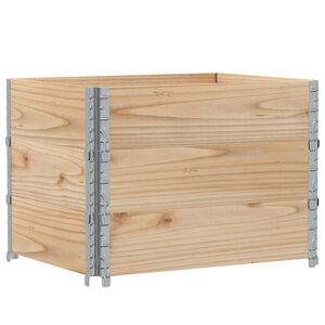 vidaXL Nadstawki paletowe, 3 szt., 80x60 cm, lite drewno sosnowe