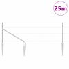vidaXL Słupek ogrodzeniowy. Srebrny 25 x 0,4 m (siatka 50 mm) Stal