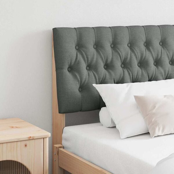 vidaXL Tapicerowane wezgłowie Ciemnoszary 180 cm Lite drewno sosnowe