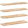 vidaXL P&oacute;łki ścienne, 4 szt., 80x20x2 cm, surowe lite drewno akacjowe
