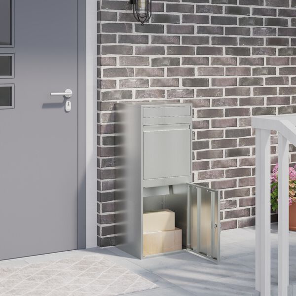 vidaXL Skrzynka na przesyłki z przechowywaniem Czarny 41 x 38 x 103 cm