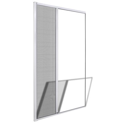 vidaXL Moskitiera na drzwi, przesuwana, biała, 120 x 215 cm