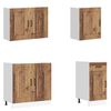 vidaXL Zestaw szafek kuchennych, Kalmar, 7-częściowy, stare drewno