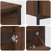 vidaXL Zestaw mebli łazienkowych z szufladą z p&oacute;łką 3 pcs Brązowy dąb