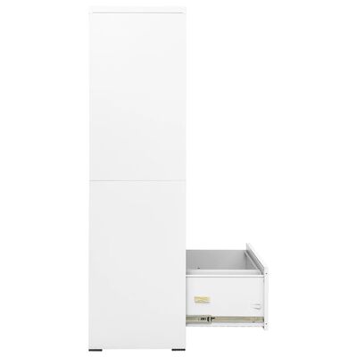 vidaXL Szafka kartotekowa, biała, 90x46x164 cm, stalowa