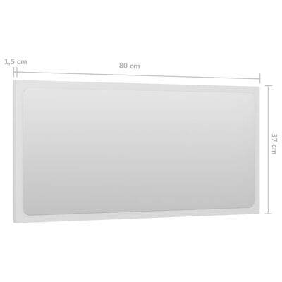 vidaXL 2-częściowy zestaw mebli łazienkowych, wysoki połysk, biały