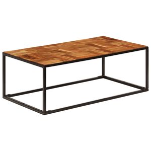vidaXL Stolik kawowy z drewna akacjowego i stali, 110x60x40 cm