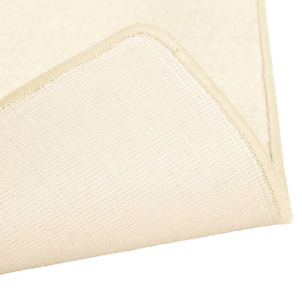 vidaXL Puszyste dywaniki do sypialni, długie włosie, 3 szt., kremowe