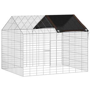 vidaXL Klatka dla kr&oacute;lika Srebrny 100 x 78 x 78 cm Stal Galwanizowana